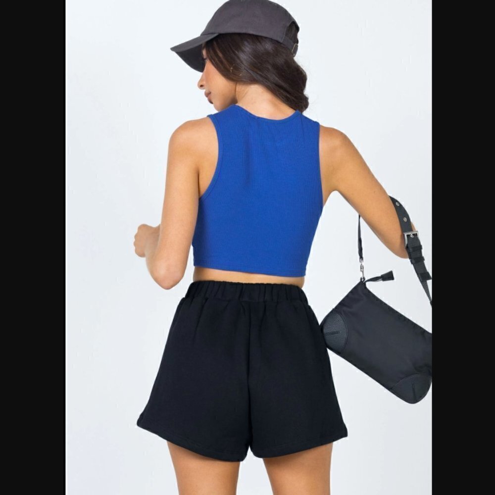 Princess Polly Florida Black Elastic Waist Shorts 10 - Picture 10 of 10